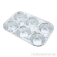 Sherri Lynne Home Disposable Aluminum Foil 6-Cup Cupcake Pans Standard Size Favorite Muffin Tin Size for Baking Cupcakes Muffins Tarts Mini Quiches and Mini Pies 20 Count - B072N1JGRC